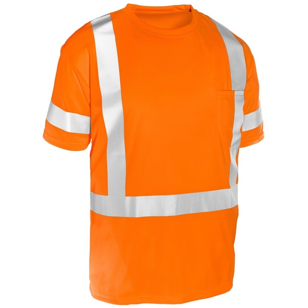 Kishigo L, Orange, Class 3, Short Sleeve Class 3 T-Shirt 9119-L
